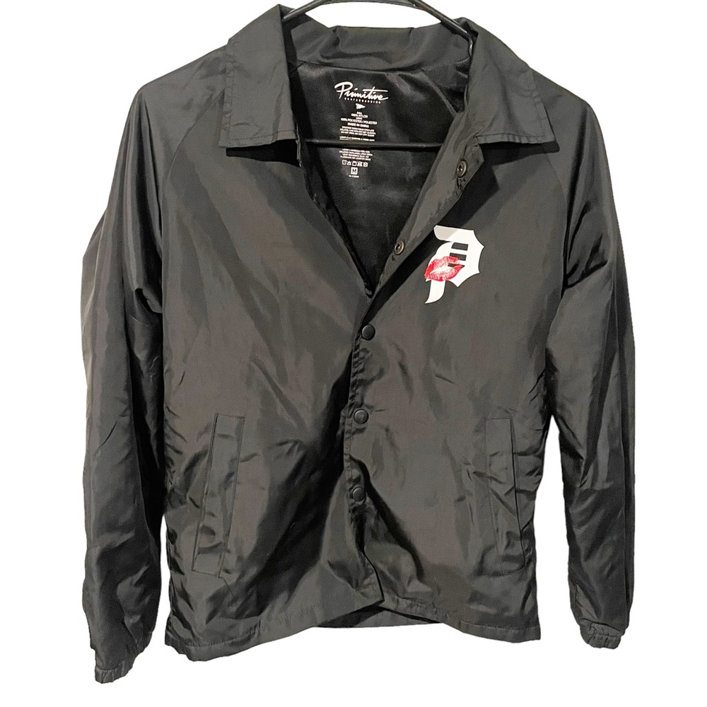 Primitive Black Coach Jacket with Lip Logo - Women's